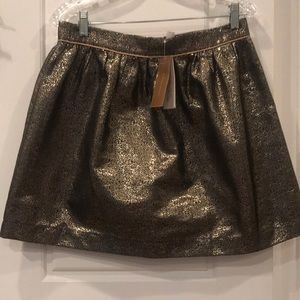 Metallic animal print skirt